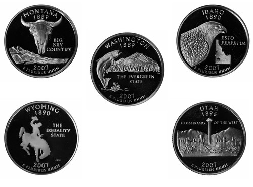 2007 -S State Quarter Proof Year set DCAM (Clad) Coins only - Picture 1 of 3