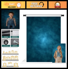 5x7ft Blue Abstract Photography Backdrop - Dark Blue Fabric Background for Portr