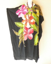 KD518 Floral Hand Painted Batwing Kimono Dolman Women Maternity Dress Upto 7X