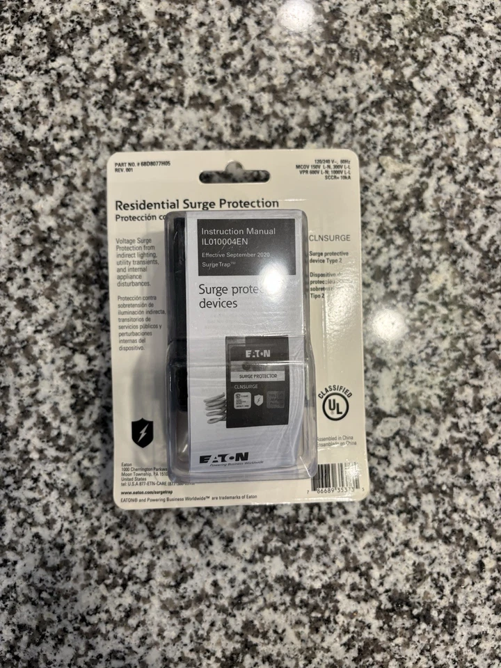 Disyuntor Eaton CLNSURGECS completo para el hogar protección contra sobretensiones Foto 2 de 2