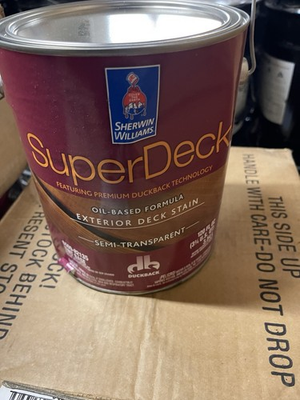 #ad SHERWIN WILLIAMS SUPERDECK EXTERIOR DECK STAIN 6508 82135 TINT BASE 124 FL OZ $49.99