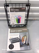 LockerMate Adjust A Shelf, Black. Expandable Locker Shelf, Fits Standard lockers