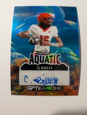 CJ BAILEY Auto 2025 LEAF OPTICHROME FOOTBALL AQUATIC QB Star # 1/1