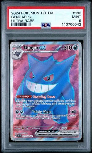 2024 POKEMON TEF EN-TEMPORAL FORCES ULTRA RARE #193 GENGAR EX PSA 9