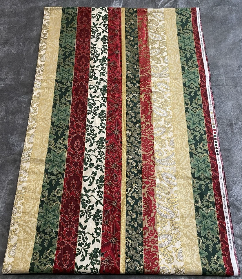 Cotton Fabric Hoffman Pear Tree Greetings Multicolored Striped 2.22 yd x 44 - Изображение 3 из 4