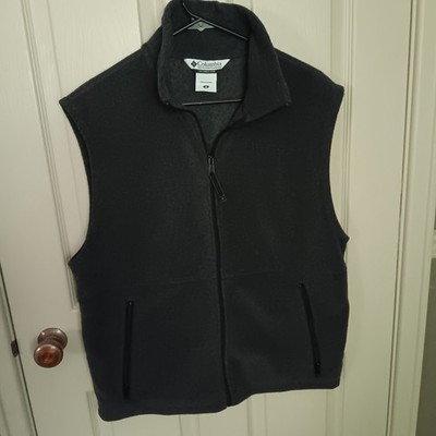 Columbia Men s Dark Gray Full Zip Vest with Collar  Size M Outdoor Casual 
