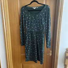 Boden Abigail Heart Lock Key Jersey Dress Green UK 8 US 4