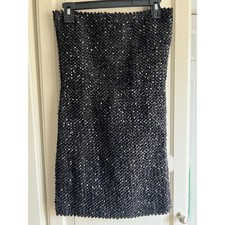  Black Sequin Tube Dress whimsigoth Rock Holiday new year event  grunge Size L