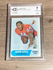 Floyd Little 1968 Topps BCCG 7 Very Good Graded Card Broncos HOF Rookie #173. rookie card picture