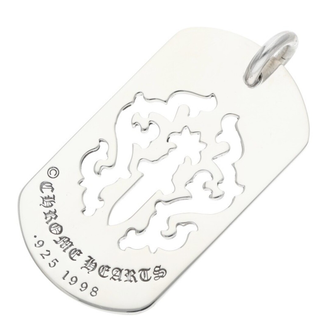 Chrome Hearts D TAG LRG Dagger Cut Out Dog Large Necklace Top Mens Used f474f469 thumbnail 3