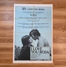 I Love You Rosa (1972) Original 1sh Movie Poster 27x41" Folded Gabi Otterman