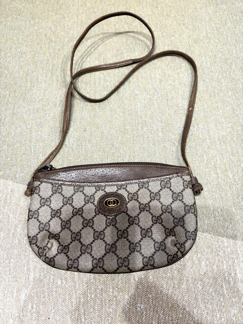 Sac bandoulière Gucci marron motif Gg créateur sac à main toile et cuir luxe