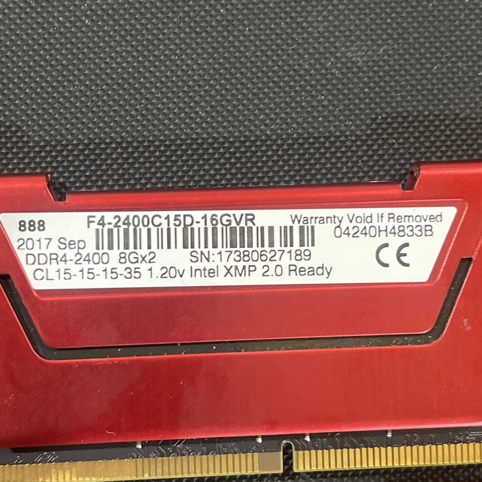 G.SKILL Ripjaws V 16GB (2 x 8GB) DDR4 2400 Gaming Ram (F4-2400C15D-16GVR) - Image 3 of 4