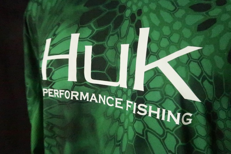 Huk Performance Fishing Green KrypTech LS Graphic WindShirt (L) OMG!! 😎 🐟