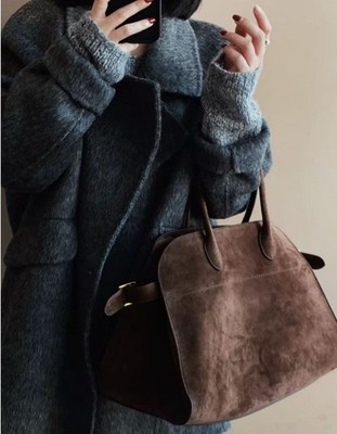 Tote Bag Coffee Color Brown Color Big Office Bag Large Capacity Handbag