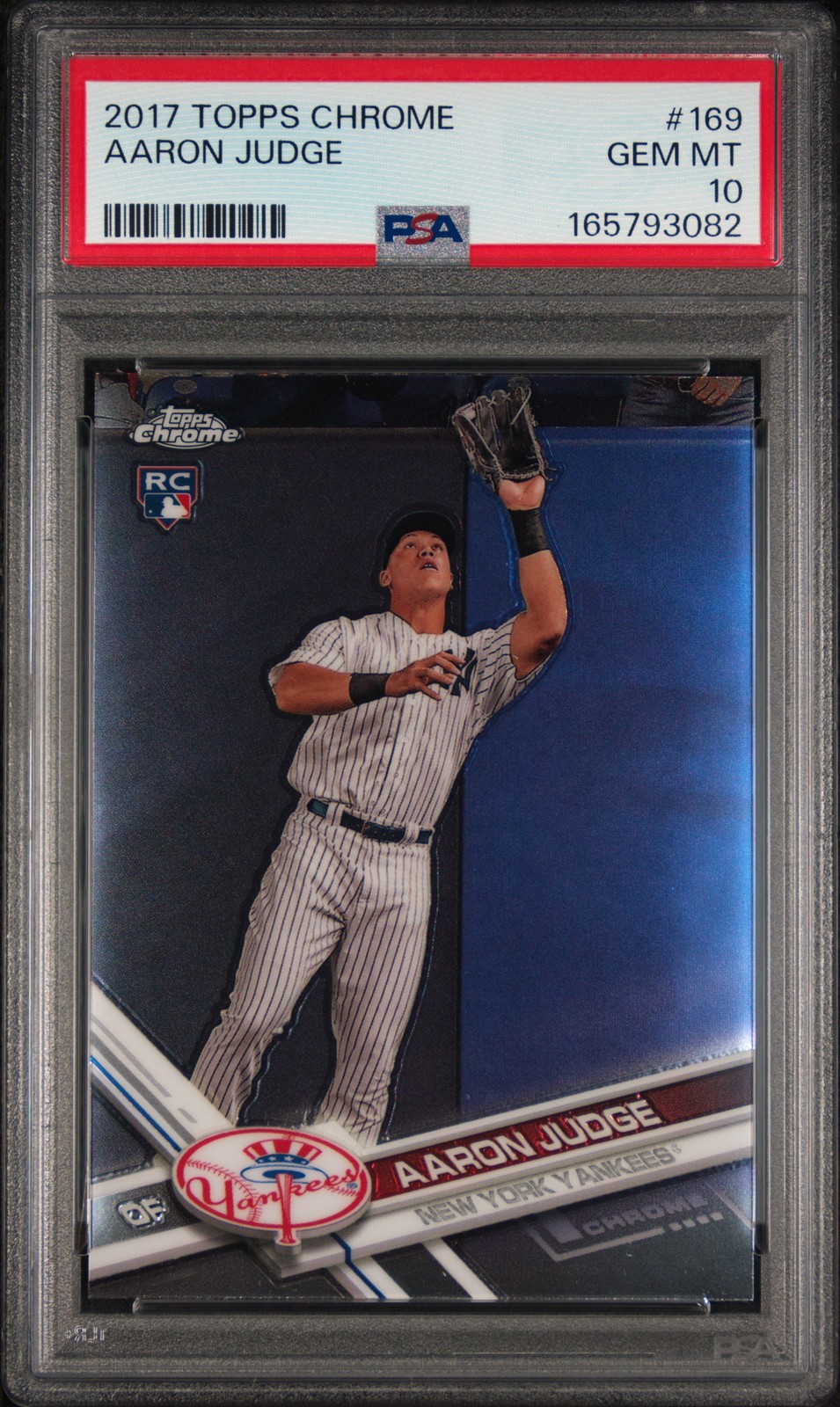 2017 TOPPS CHROME #169 AARON JUDGE PSA 10