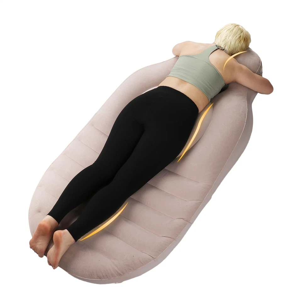 Almohada Inflable Embarazo, Colchón Vientre Flotador con Agujero Abdominal Cuerpo Completo Foto 3 de 4