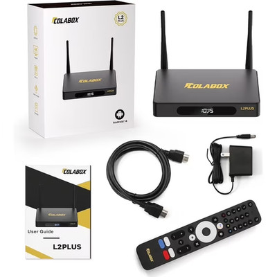 Colabox L2 PLUS 2026 Android 14 TV Box 4GB+64GB 4K Voice Control HDMI Ethernet