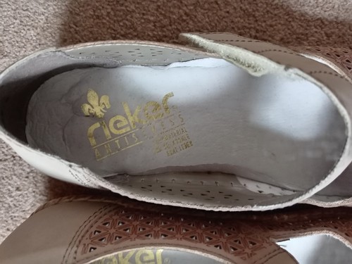 Rieker Beige Leather Mary Jane Comfort Shoes Size UK 6 EU 39. Hardly Worn. - Picture 14 of 14