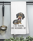 2 PACK ~  Dachshund,  Dog Lover Waffle Weave  Kitchen Tea  Hand Towels Bath