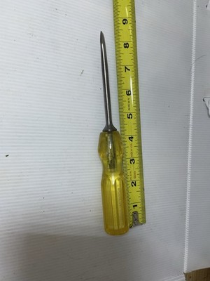 Vintage Bell System E. Screwdriver Plastic Yellow Handle Collectible Tool
