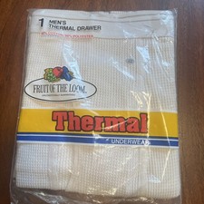 Vtg NOS 1983 Fruit Of The Loom Thermal Underwear Drawer Pants Mens Large 38-40
