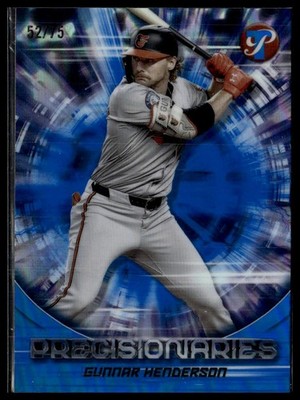 2025 Topps Pristine #PR-17 Gunnar Henderson Precisionaries Blue Refractor #/75