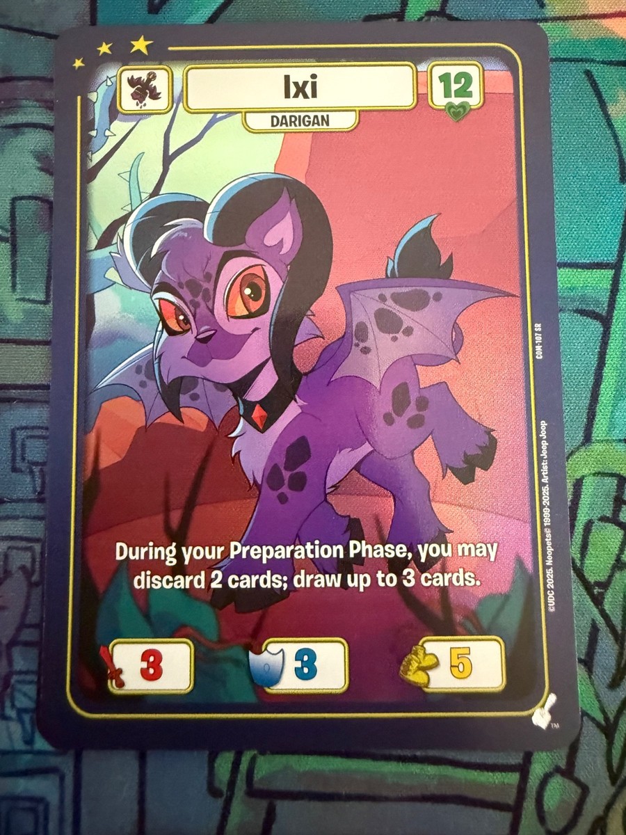Neopets Battledome TCG Champions of Meridell Darigan Ixi SR | eBay