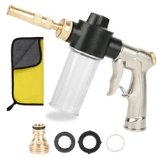 Car Wash Foam Gun Sprayer, Foam Cannon for Garden Hose, Adjustable Foam Ratio...