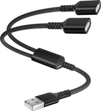 Itramax USB Splitter 1 in 2 Out 1Ft,Dual Port Extender Hub,Usb Splitter Y Cable