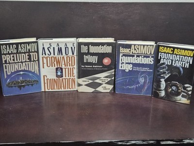 Isaac ASIMOV Complete FOUNDATION Series 7-Novels 1963-1993 HCDJ BCE LN