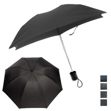 1 Mini Folding Compact Umbrella Portable Black Super Light Uv Protection Travel