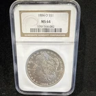 1884 Morgan Dollar Silver $1 Coin New Orleans NGC MS64 Uncirculated