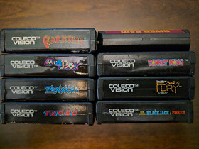 Lot of 8 Colecovision Game Cartridges: Mixed Titles