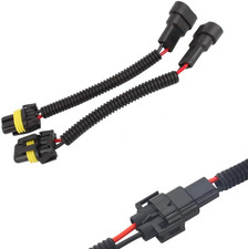 2 PCS 9005/9006 Headlight Wiring Harness, Male-To-Female Conversion Cable Compat