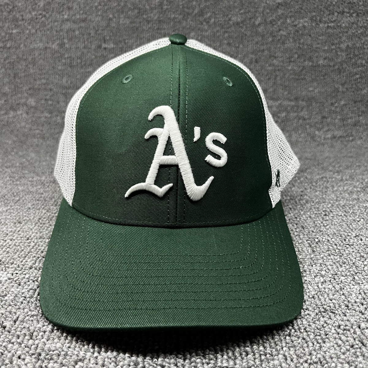 '47 Brand Oakland Athletics A's Green White Mesh Trucker Snapback Hat Cap