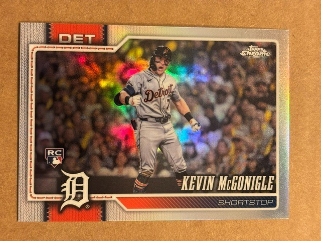 2026 Topps Chrome Kevin McGonigle Rookie Variation Refractor Tigers #16 Read