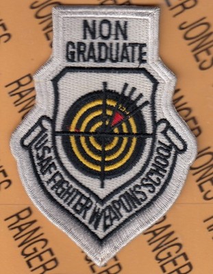 USAF Air Force Non Graduate Fighter Weapons School FWS ~3.75'' patch c/e