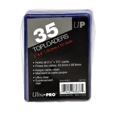 Ultra Pro Toploaders Card Protectors Ultra Clear 35-Count 3" x 4" Size for 2.5"