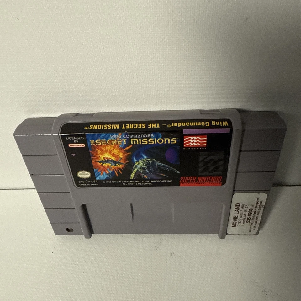 Wing Commander: The Secret Missions (SNES, 1993) SNES - Tested And Working - Image 2 of 4
