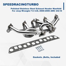 Stainless Steel Exhaust Header Manifold For 00-06 Jeep Wrangler TJ 4.0L AMC 242