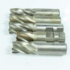 Resharpened 1" Square End Mill 5 Flute 1" Shank Lot of 5