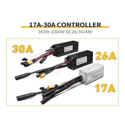 E-bike 36/48V Sine Wave Controller 17A 26A 30A+Colorful Display&Light Brake PAS