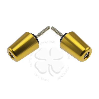 Handle Bar End CNC Beveled Gold For Yamaha YZF R6 06-19 R1 Slug Weight Slider