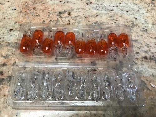 LOT 2 (10-Pk) Sun East 194 Quality Miniature Light Bulbs 12V2CP -1 Clear 1 Amber - Picture 4 of 4