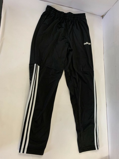 Adidas Boys Fleece Track Pants Black Stripes Bottom Half Medium M RN 88387 40312 | eBay
