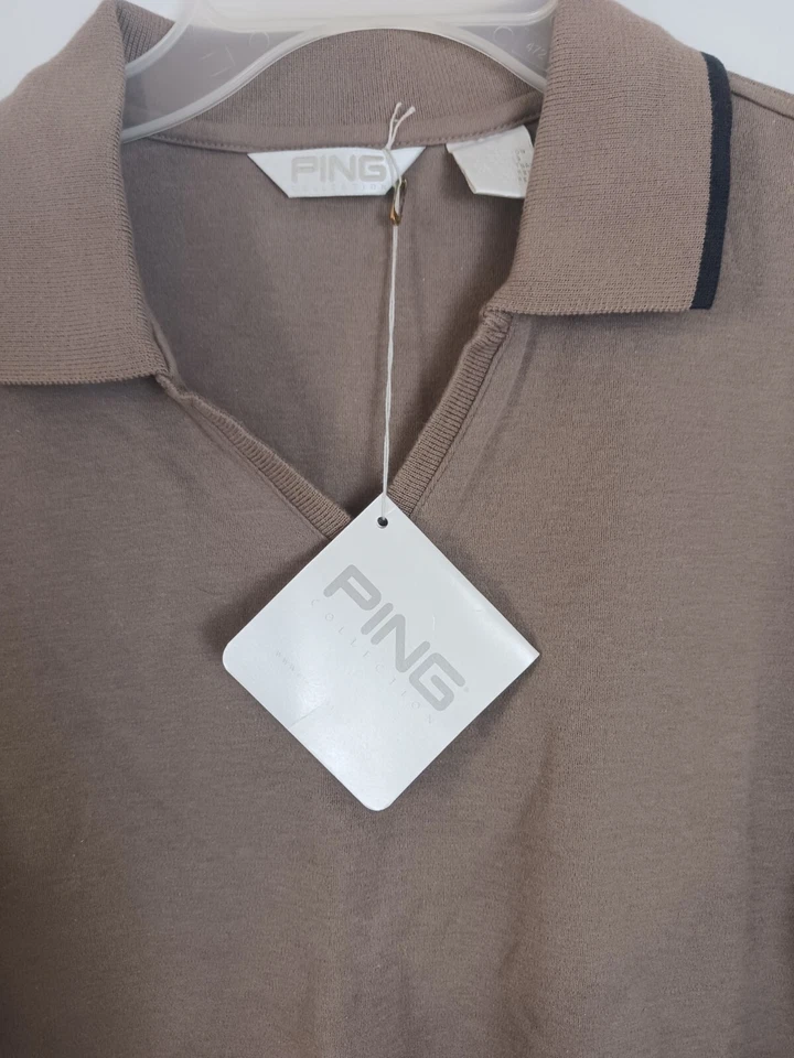 NEW PING SHORT SLEEVE V-NECK GOLF SHIRT WOMENS SIZE MEDIUM - Imagem 2 de 4