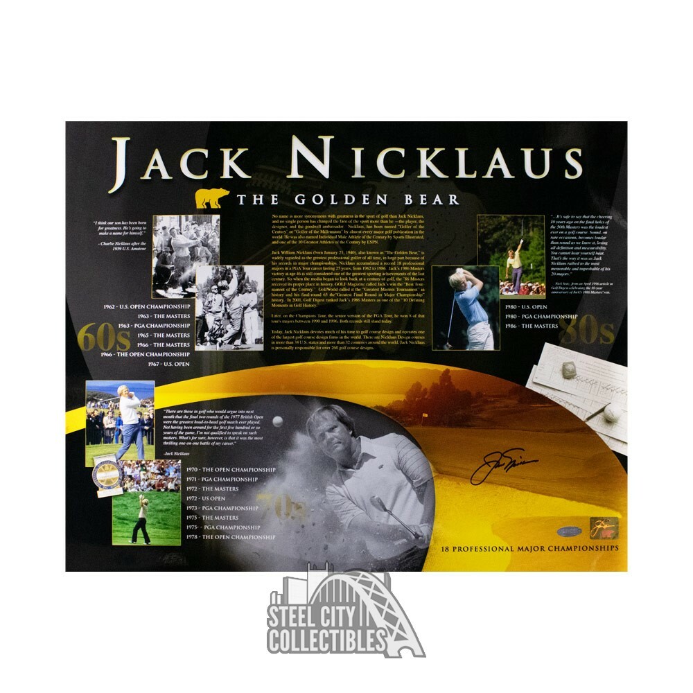 Jack Nicklaus Autographed Signed 16x20 Photo - Steiner COA 