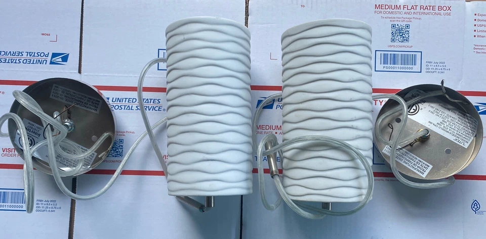 Lote de 2 mini colgantes de luz de níquel cepillado Allen & Roth Foto 2 de 4