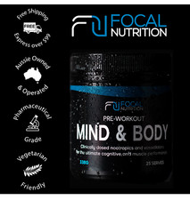 FOCAL NUTRITION PREWORKOUT: Mind  Body Pharmaceutical Grade  Flavoured 